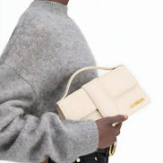 Jacquemus Ivory Cocco Le Grand Bambino Handbag