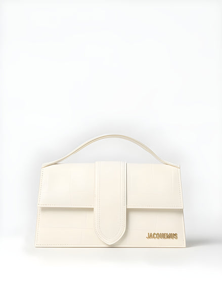 Jacquemus Ivory Cocco Le Grand Bambino Handbag