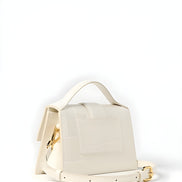 Jacquemus Ivory Cocco Le Grand Bambino Handbag