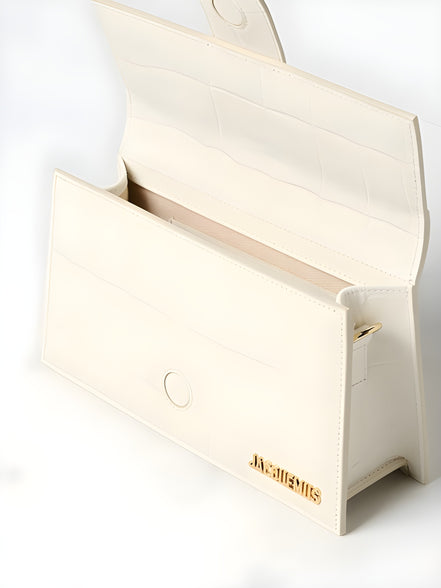Jacquemus Ivory Cocco Le Grand Bambino Handbag