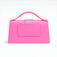Jacquemus Neon Pink Leather Le Grand Bambino Handbag