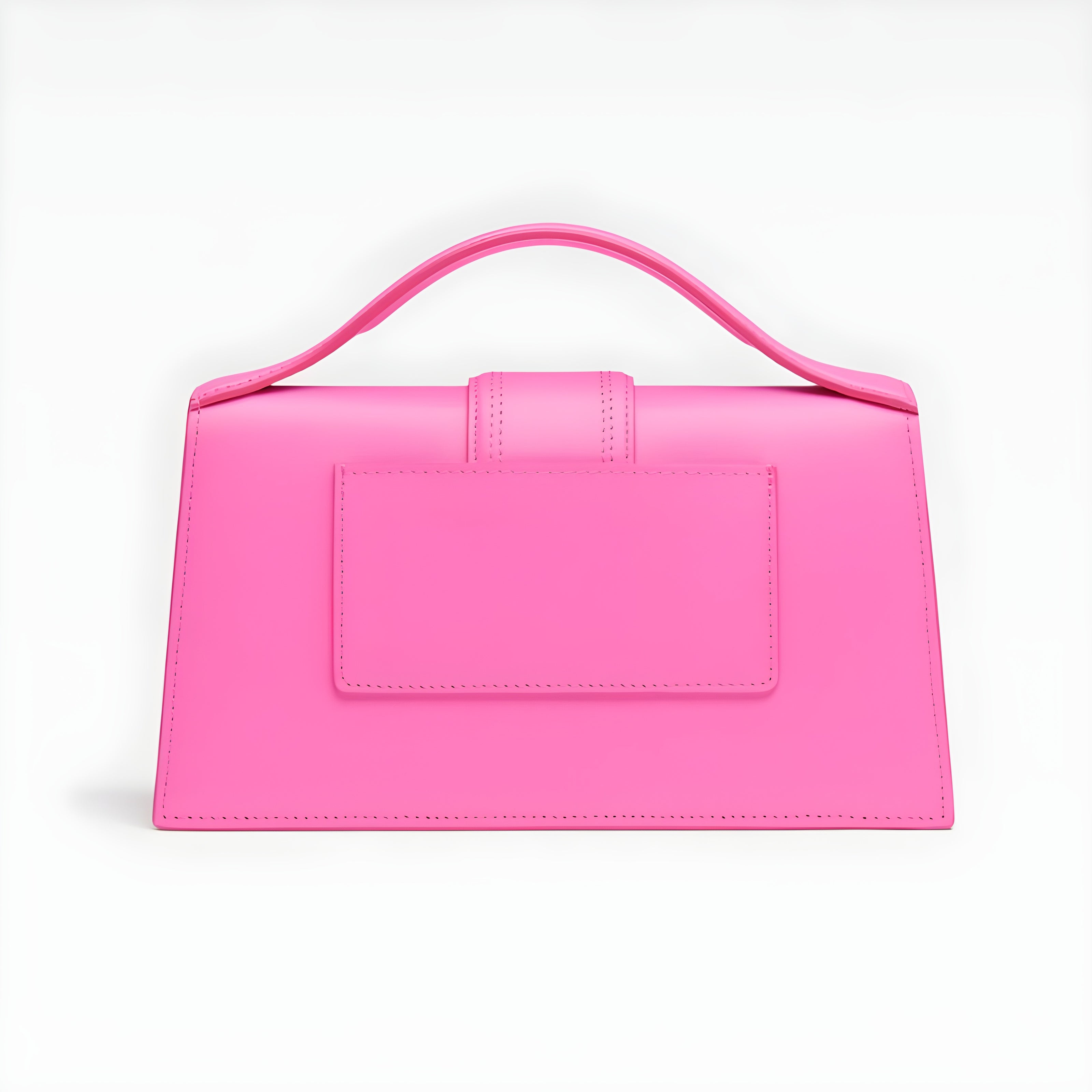 Jacquemus Neon Pink Leather Le Grand Bambino Handbag