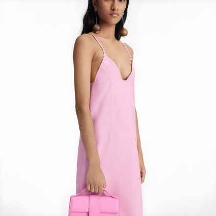 Jacquemus Neon Pink Leather Le Grand Bambino Handbag