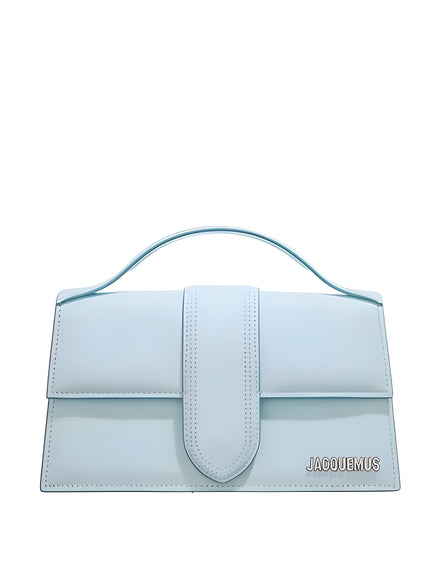 Jacquemus Pale blue Leather Le Grand Bambino Handbag