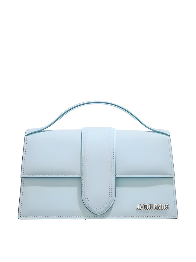 Jacquemus Pale blue Leather Le Grand Bambino Handbag