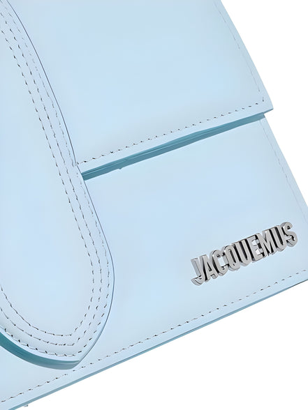 Jacquemus Pale blue Leather Le Grand Bambino Handbag