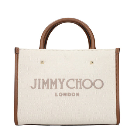 Jimmy Choo Beige Fabric Handbag