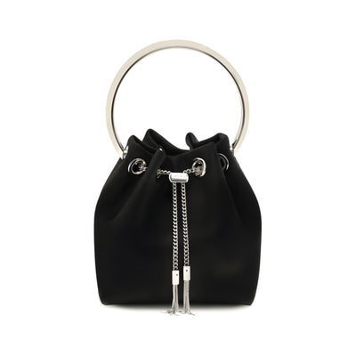 Jimmy Choo Black Cotton Shoulder Bag
