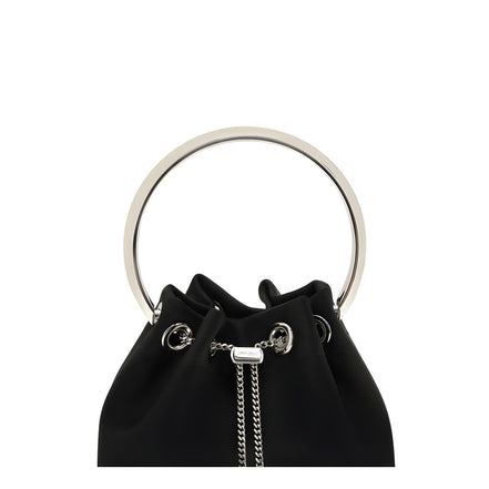 Jimmy Choo Black Cotton Shoulder Bag