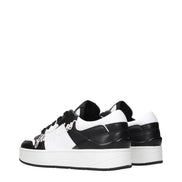 Jimmy Choo Black Leather Low Top Sneakers