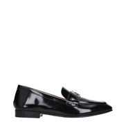 Jimmy Choo Black Leather Slip-On Loafers