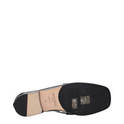 Jimmy Choo Black Leather Slip-On Loafers