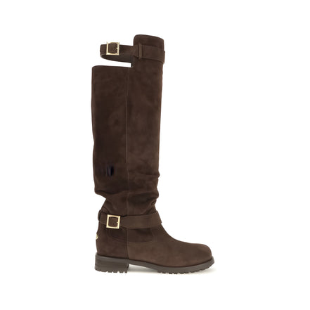 Jimmy Choo Brown Calf Leather Over The Knee
