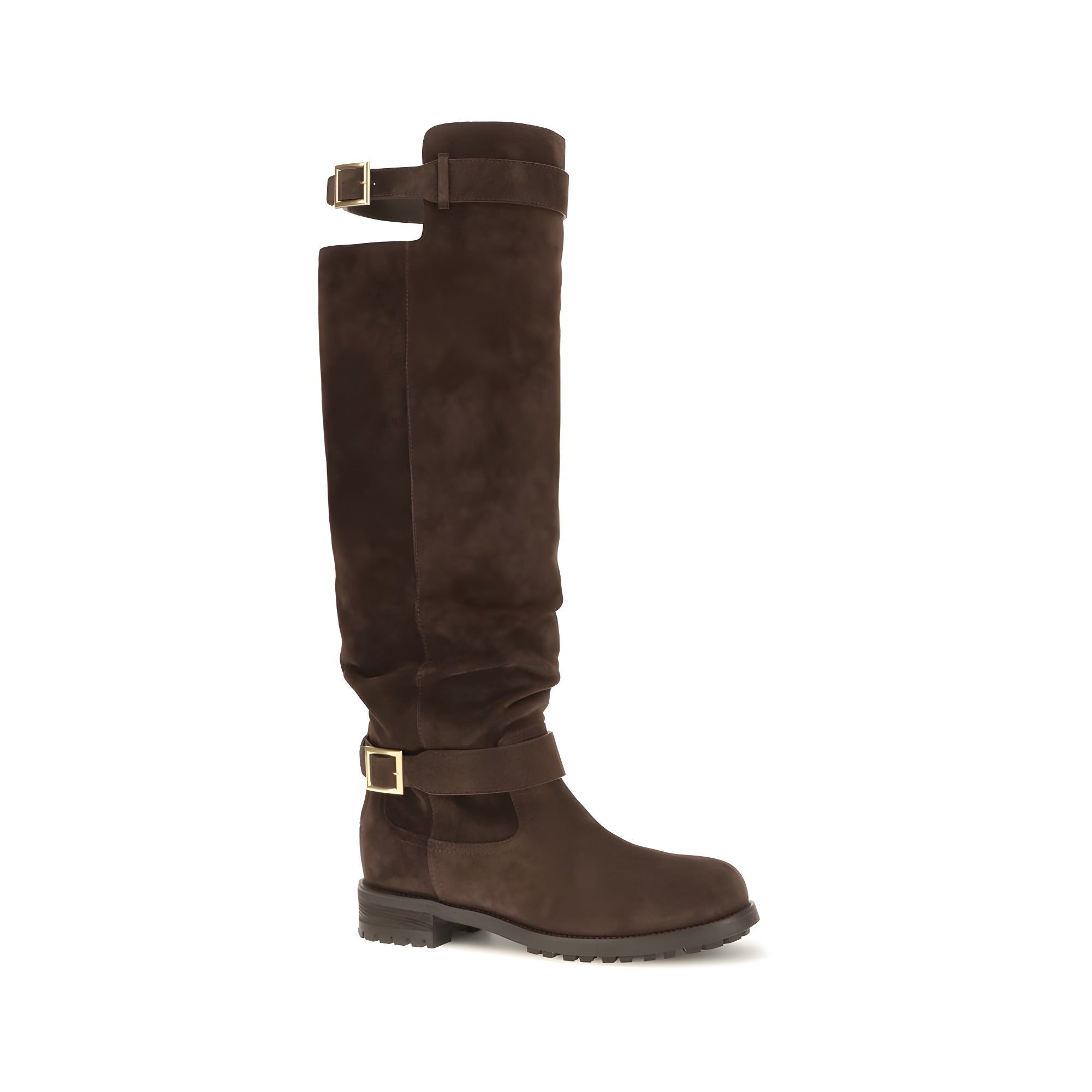 Jimmy Choo Brown Calf Leather Over The Knee