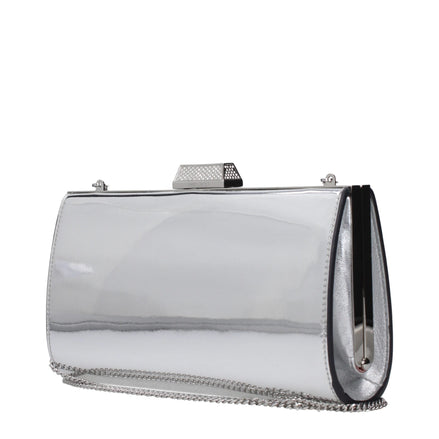 Jimmy Choo Grey Leather Clutch Bag