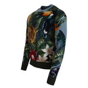Dolce & Gabbana Jungle Wool Silk Logo Sweater