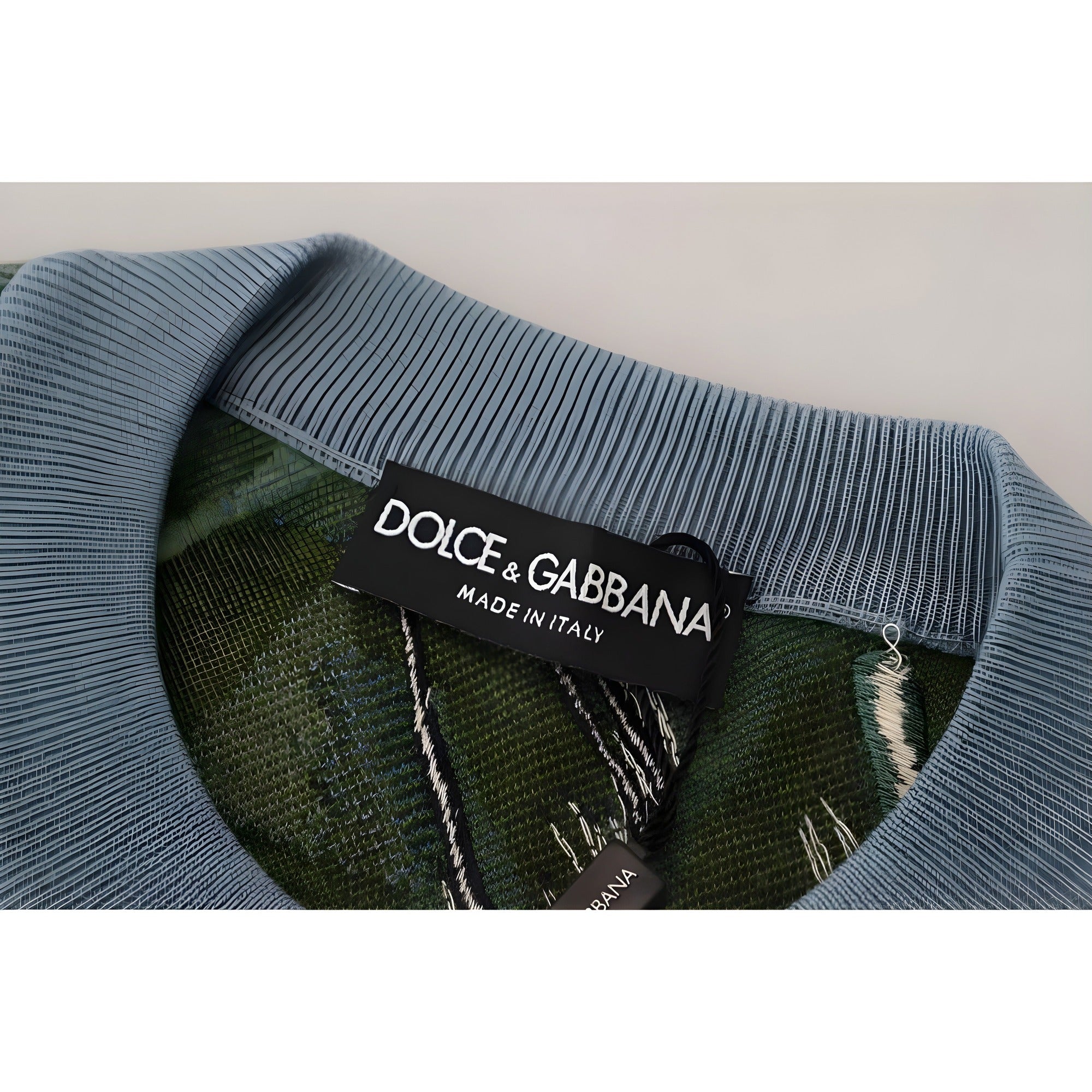 Dolce & Gabbana Jungle Wool Silk Logo Sweater