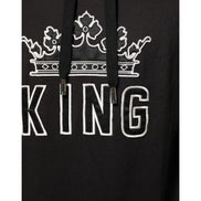 Dolce & Gabbana KING Black Orchid Floral Crown Logo Hoodie