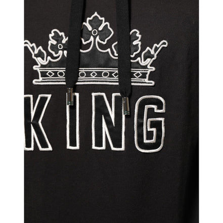 Dolce & Gabbana KING Black Orchid Floral Crown Logo Hoodie