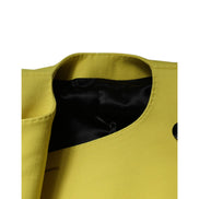 Veste courte en laine jaune citron Dolce & Gabbana à manches longues