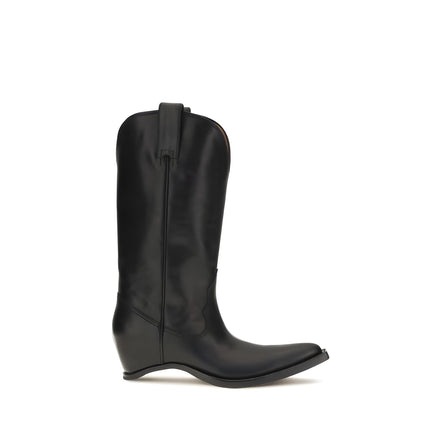 Maison Margiela Black Calf Leather Ankle Boots