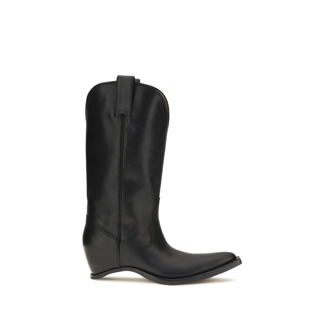 Maison Margiela Black Calf Leather Ankle Boots