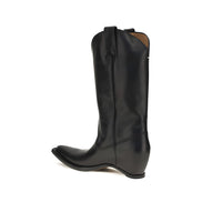 Maison Margiela Black Calf Leather Ankle Boots