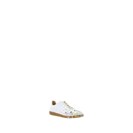 Maison Margiela White Leather Low Top Sneakers