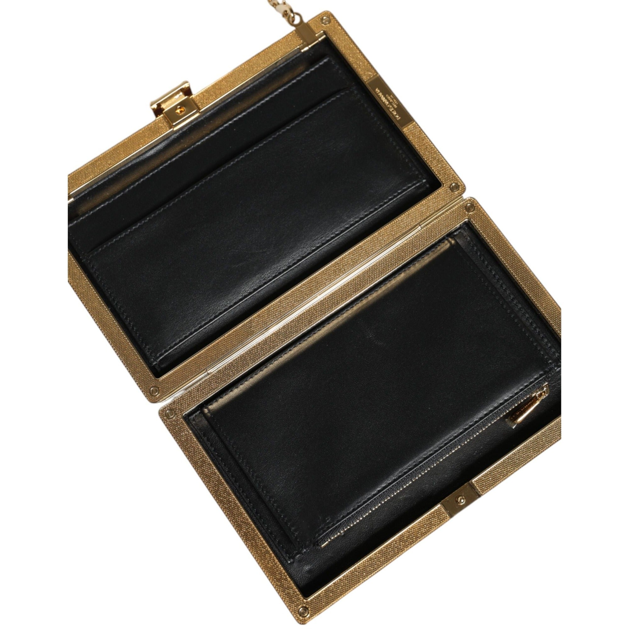 Dolce & Gabbana Maroon Leather Clutch Evening Crossbody Bag