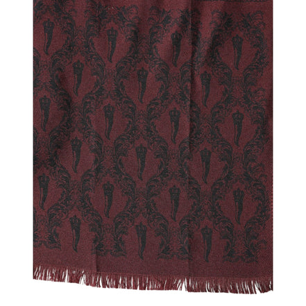 Foulard châle Dolce & Gabbana en soie à motifs marrons homme 133cm x 22cm