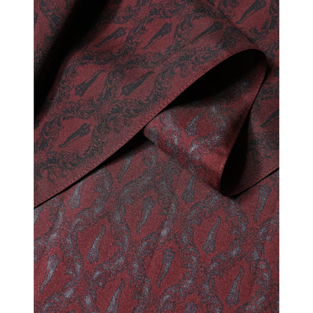Foulard châle Dolce & Gabbana en soie à motifs marrons homme 133cm x 22cm
