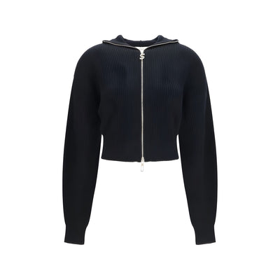Max Mara Black Wool Oves Aries Cardigan
