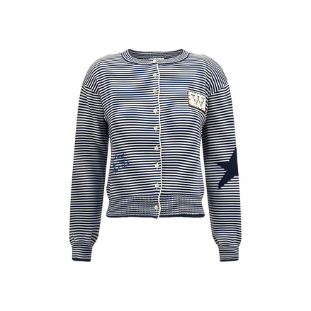Max Mara Blue Cotton Cardigan
