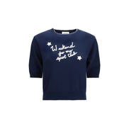 Max Mara Blue Cotton Sweatshirt