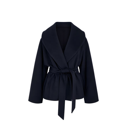Max Mara Blue Virgin Wool Coat