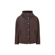 Max Mara Brown Cotton Full-Length Jacket