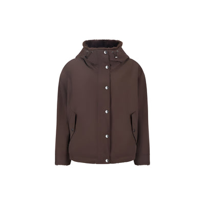 Max Mara Brown Cotton Full-Length Jacket