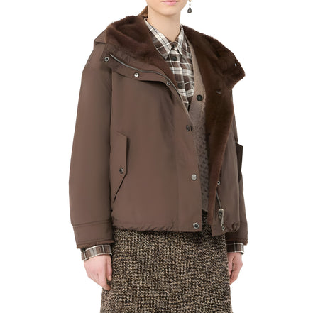 Max Mara Brown Cotton Full-Length Jacket