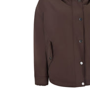 Max Mara Brown Cotton Full-Length Jacket
