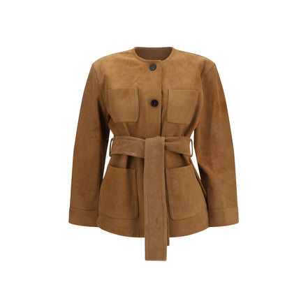Max Mara Brown Lamb Leather Jacket