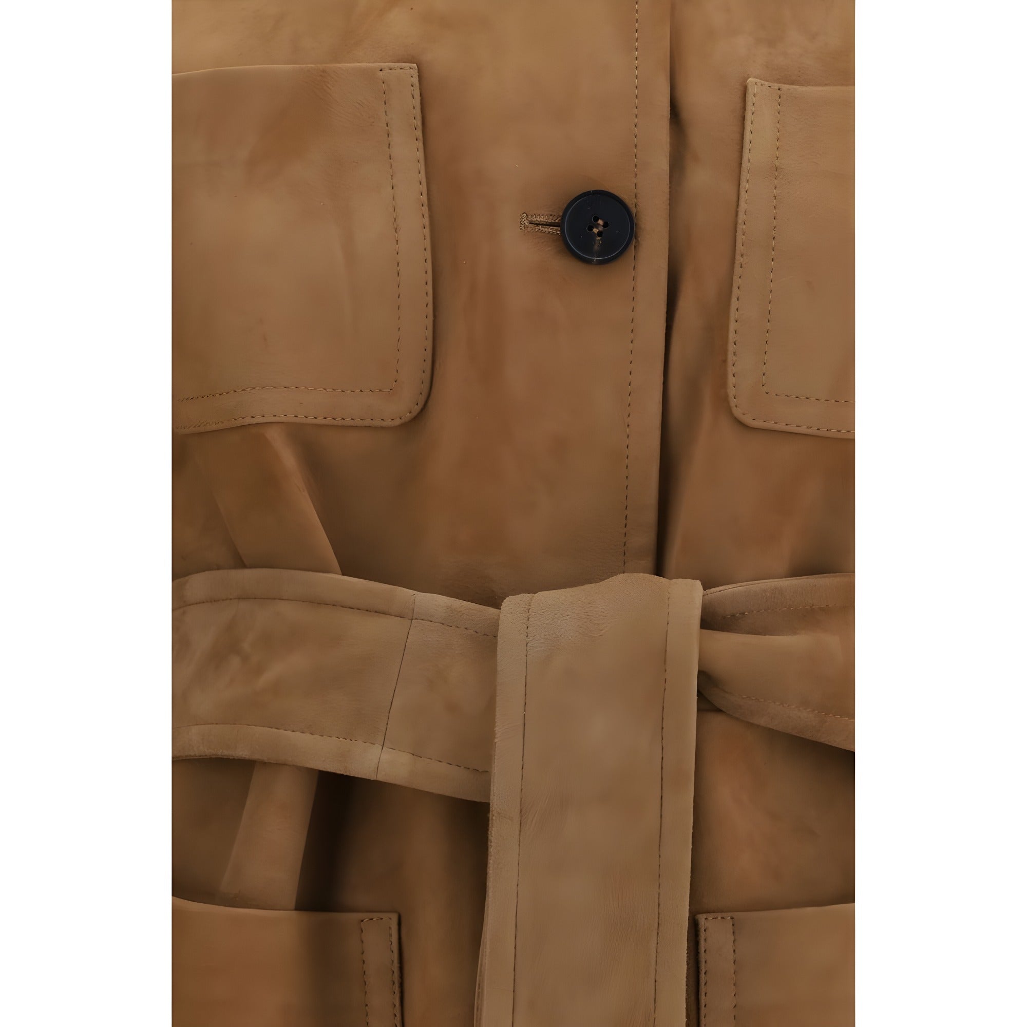 Max Mara Brown Lamb Leather Jacket
