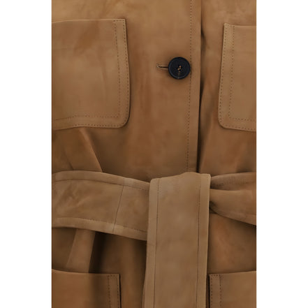 Max Mara Brown Lamb Leather Jacket