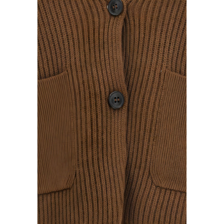 Max Mara Brown Wool Oves Aries Cardigan