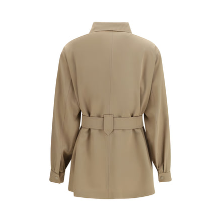 Max Mara Brown Wool Sleeveless Jacket