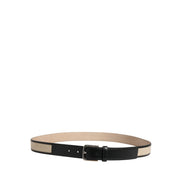 Dolce & Gabbana Beige Woven Leather Buckle Belt