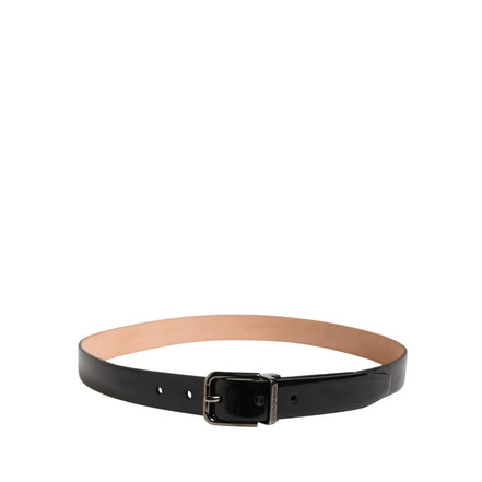 Dolce & Gabbana Black Classic Leather Buckle Belt