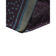Dolce & Gabbana Écharpe homme motif marron en soie Foulard de cou 132cm x 33cm