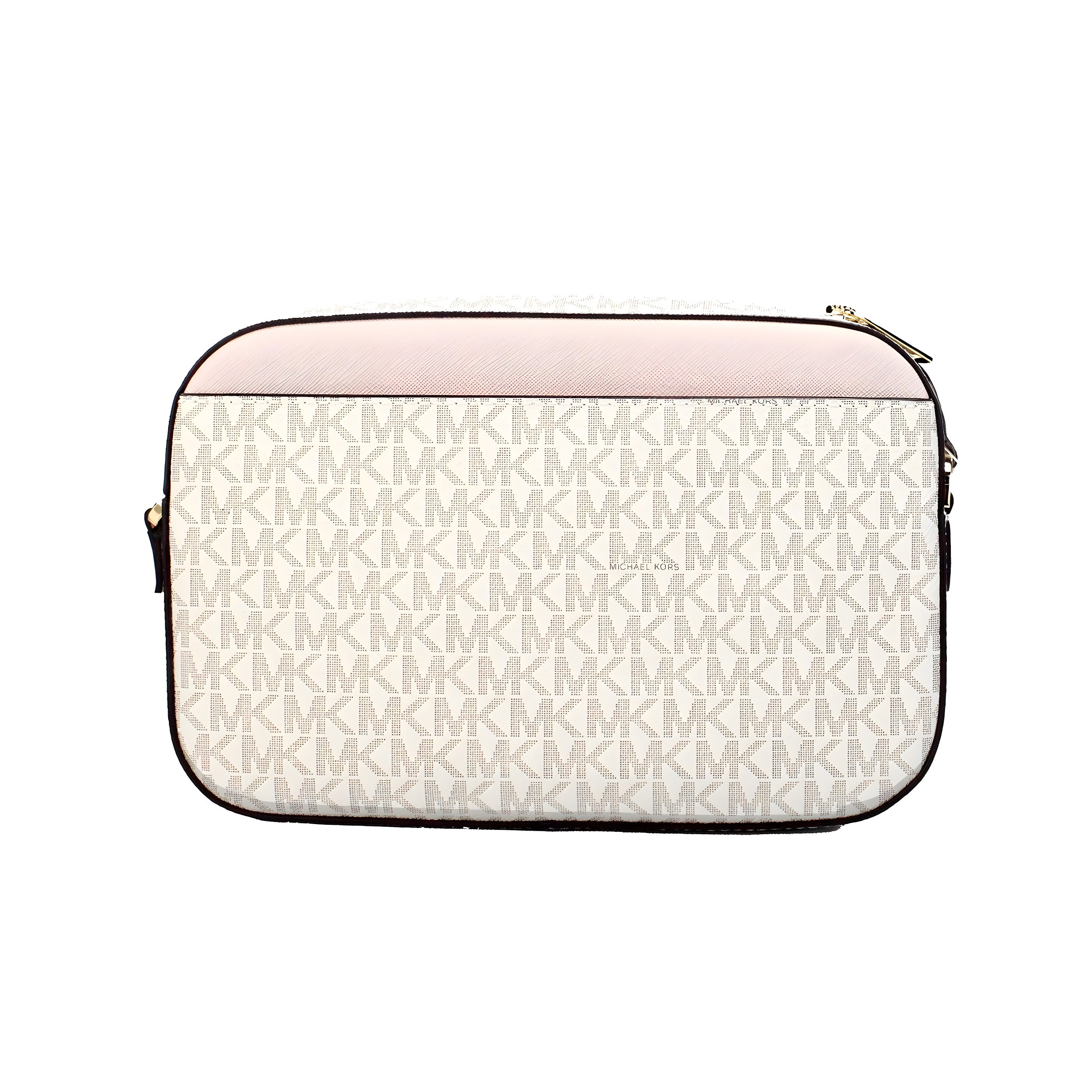 Michael Kors Saffiano Leather Chain Zip Crossbody Handbag