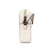 Michael Kors Saffiano Leather Chain Zip Crossbody Handbag