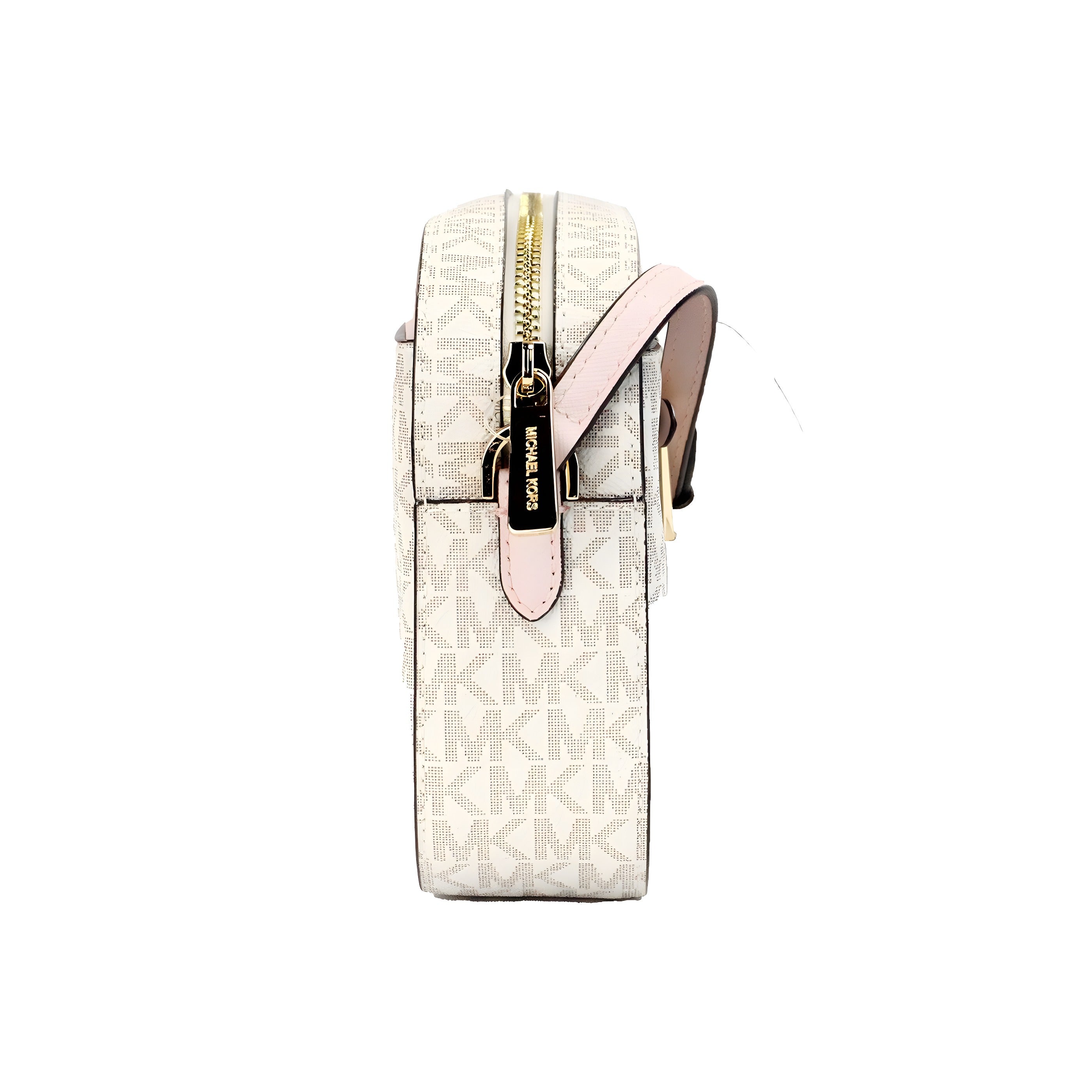 Michael Kors Saffiano Leather Chain Zip Crossbody Handbag
